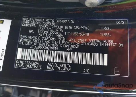 2021 Lexus Nx 300 F Sport from USA, damaged, VIN JTJSARBZ3M2198151